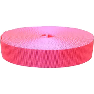 1.5" Poly Webbing - Neon Pink