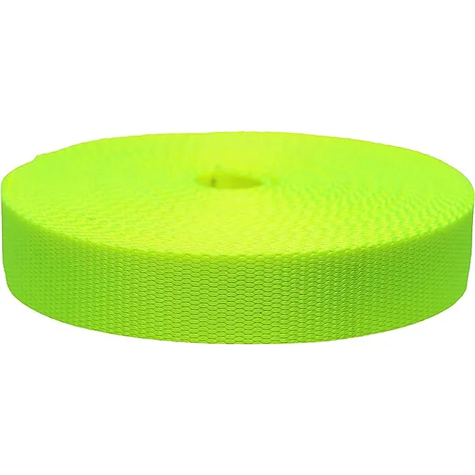 1.5" Poly Webbing - Neon Yellow