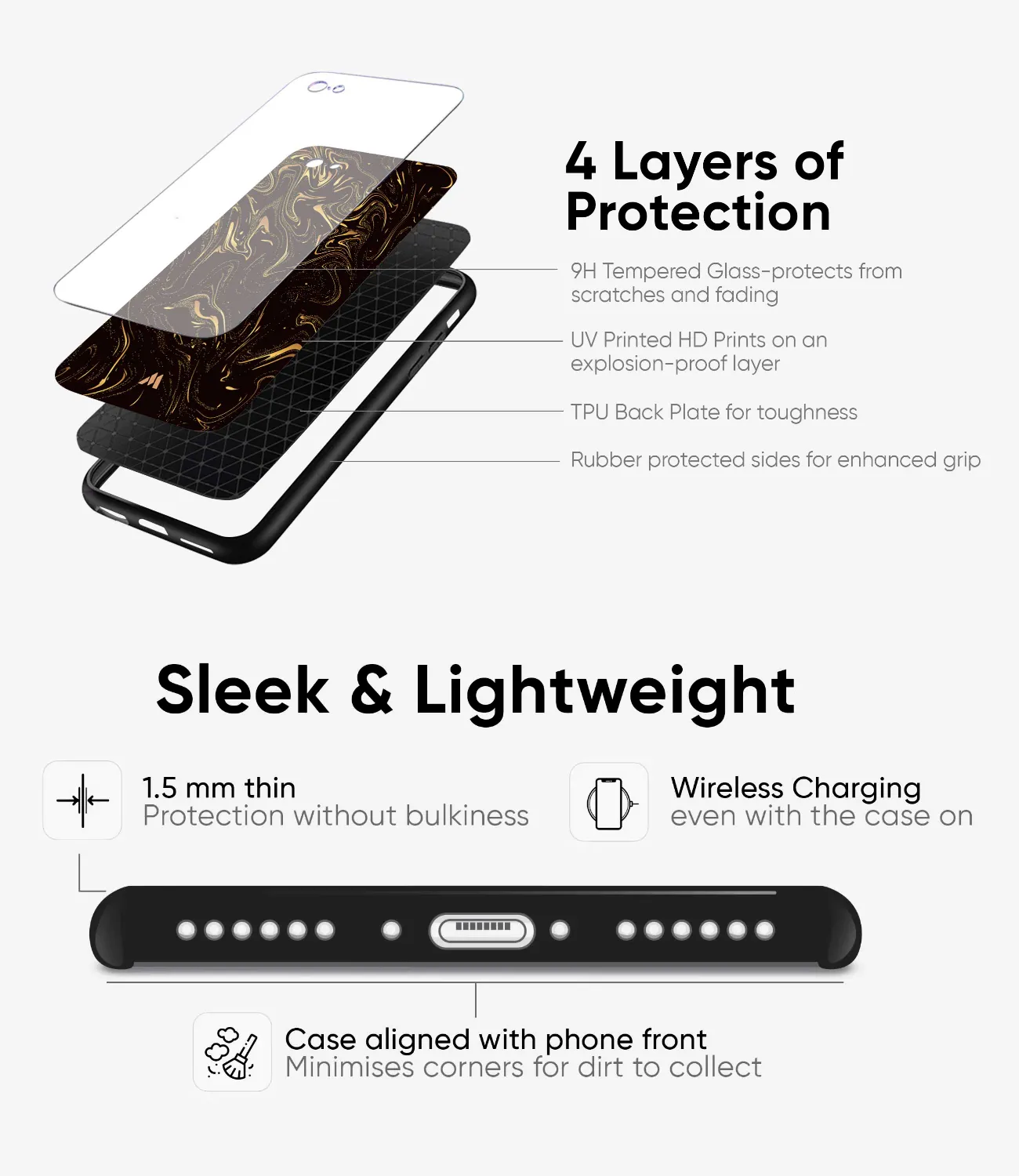 Abstract Quick Shift Pattern Glass Case