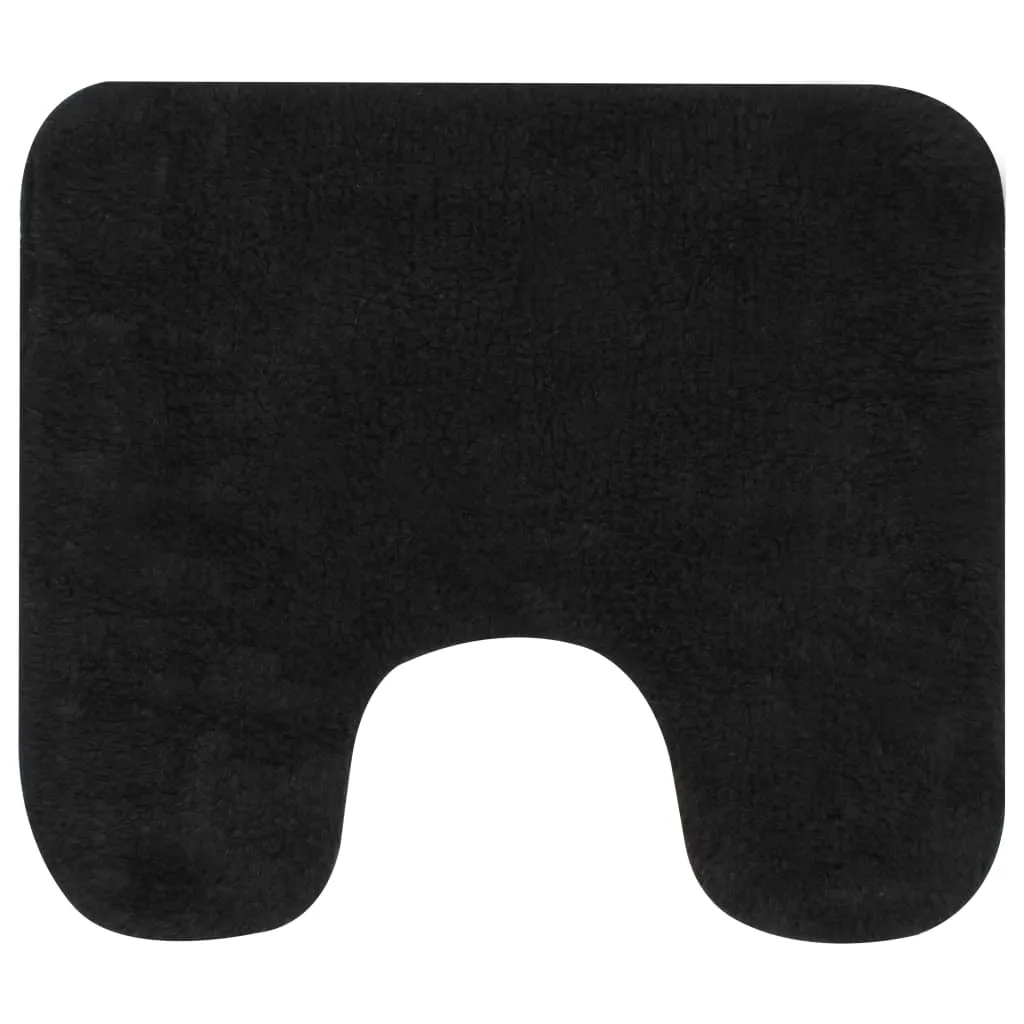 Bathroom Mat Set 3 Pieces Fabric Anthracite