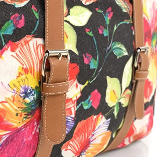 Boho Girl Floral Printed Tote Bag | Oversized Tote Bag | Multifunctional Handbag for Women