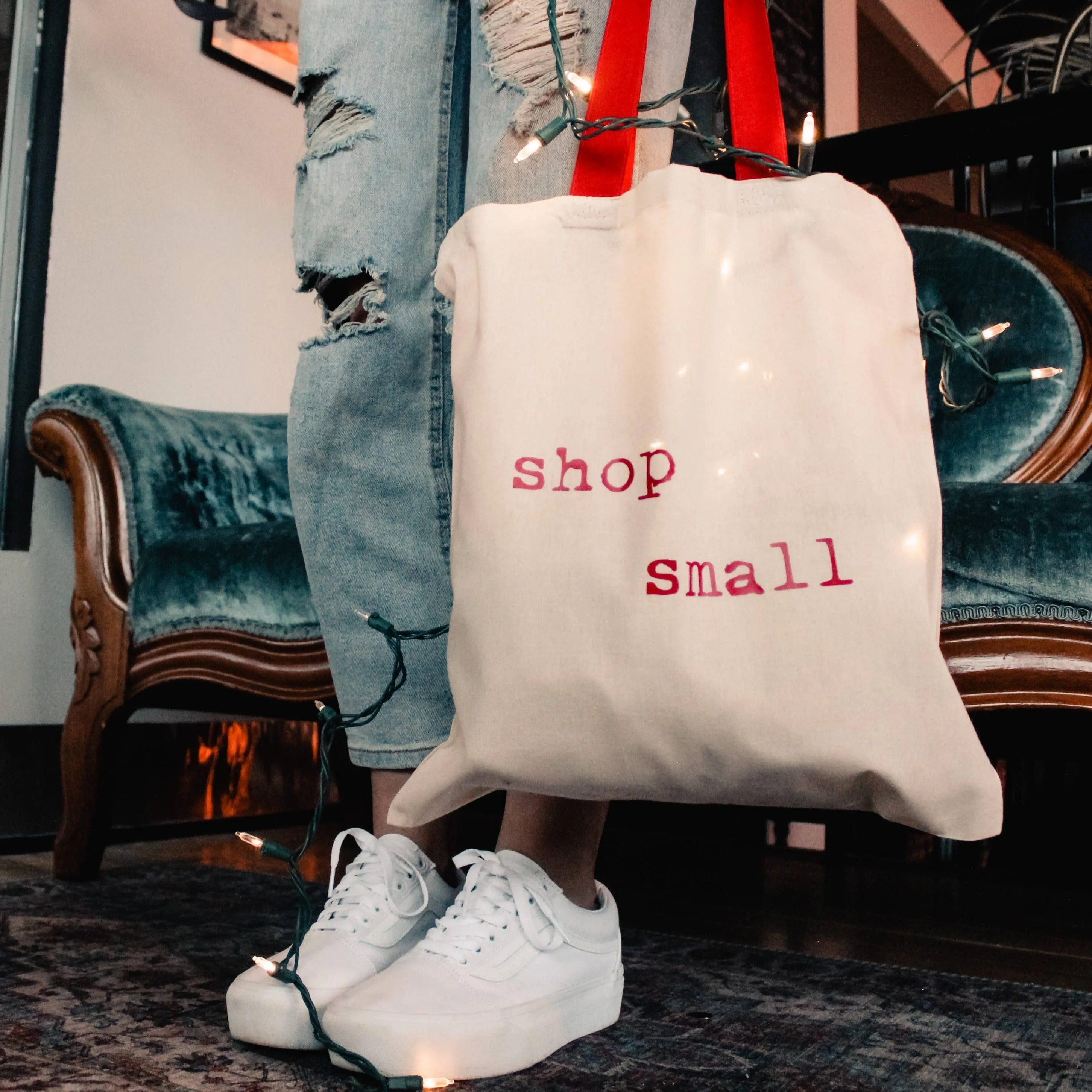 Canvas Tote "Shop Small"