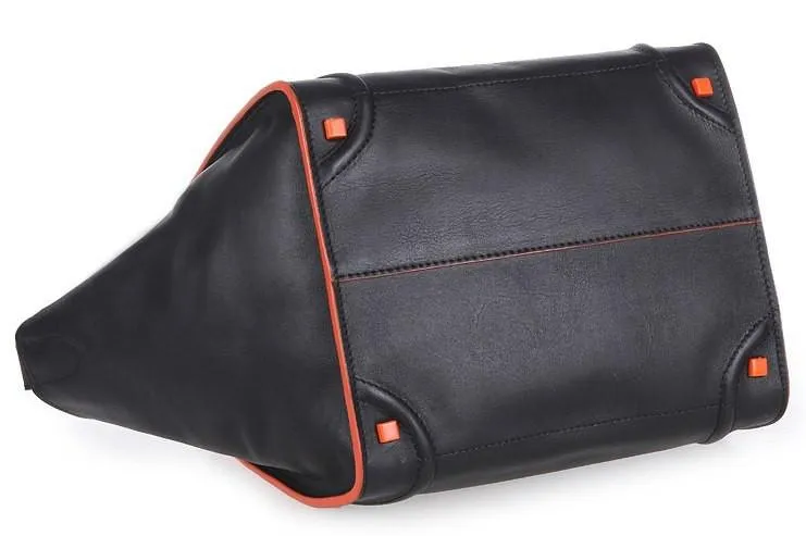 Classic Phantom Luggage Tote, Black & Orange