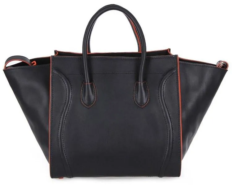 Classic Phantom Luggage Tote, Black & Orange