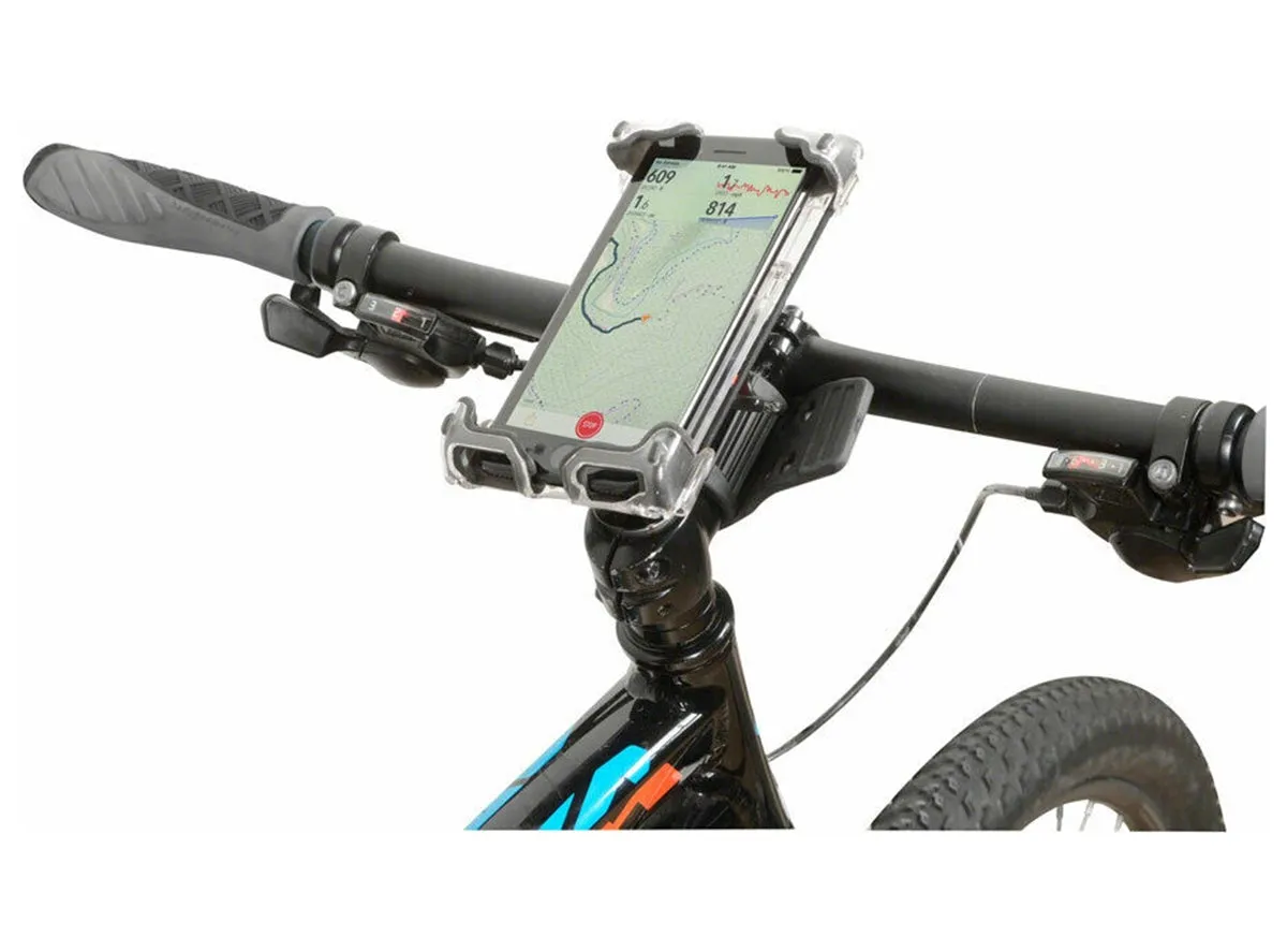 Delta Hefty Holder Plus Smartphone Bike Mount - Clear Gray