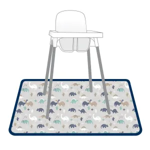 Desert Dinos Splash Mat - A Waterproof Catch-All for Highchair Spills and More!