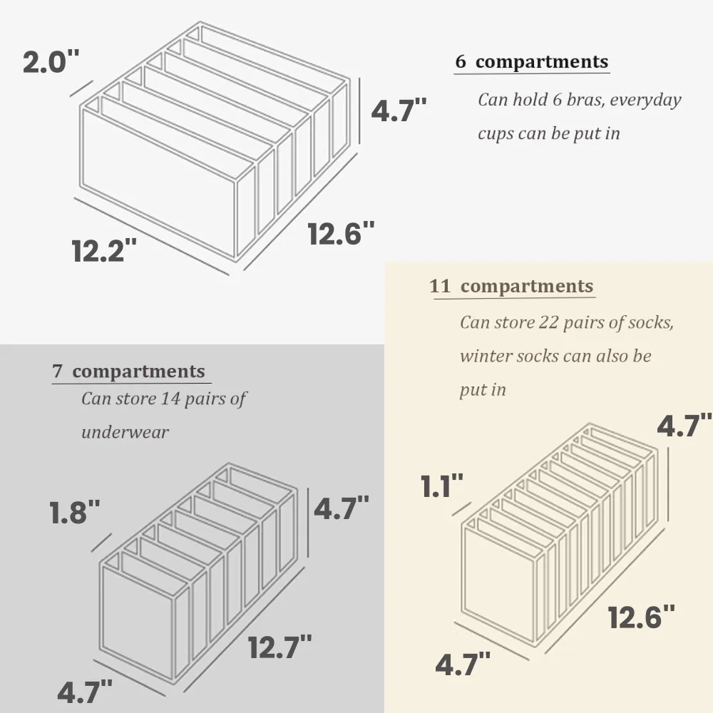 Drawer Type Underwear & Socks Storage Box