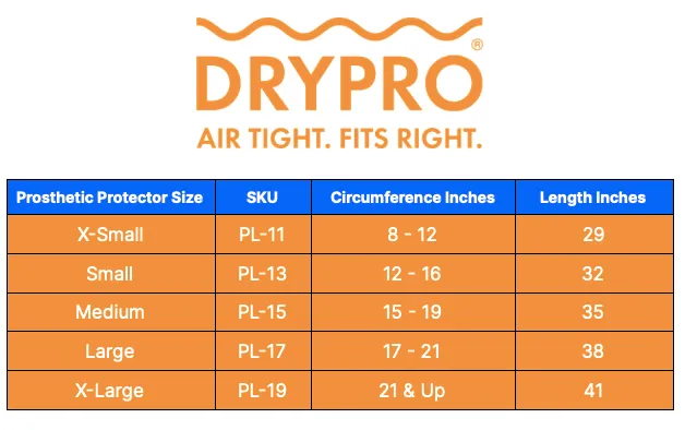 DRYPRO Waterproof Prosthetic Cover