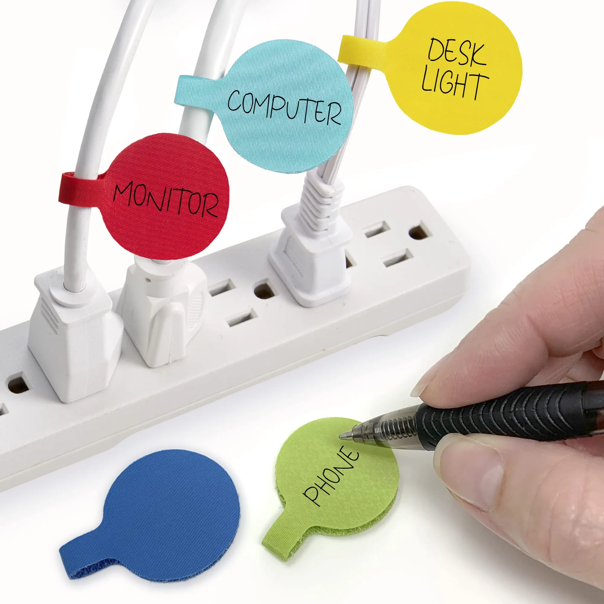 Easy-to-Write Cable Labels - 32 Pack