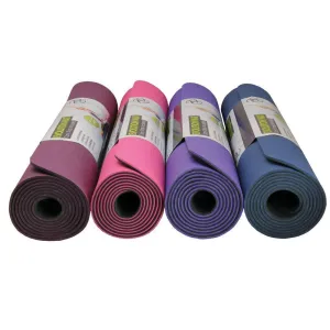 Fitness Mad Yoga Pilates Evolution SuperSoft Double Sided Mat & Carry String 4mm