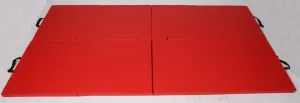 Foldable Red Gymnastics Yoga Martial Arts Mat - 240x122x4 cm