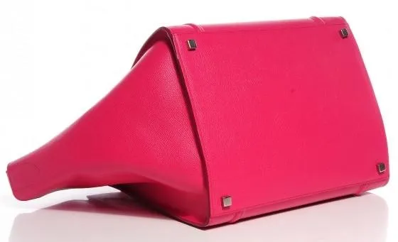 Grained Calfskin Medium Phantom Luggage, Fuchsia