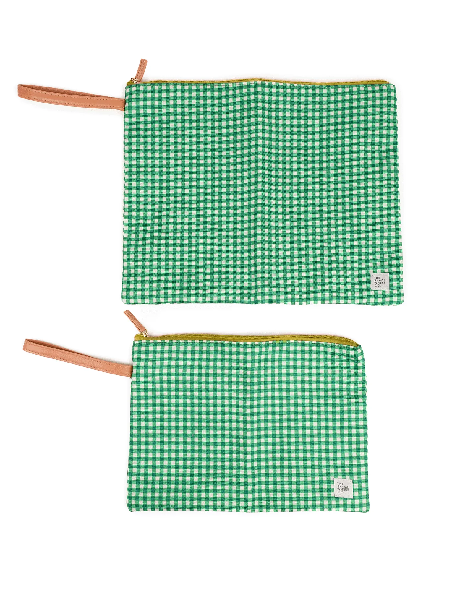 Green Gingham Large Wet Bag