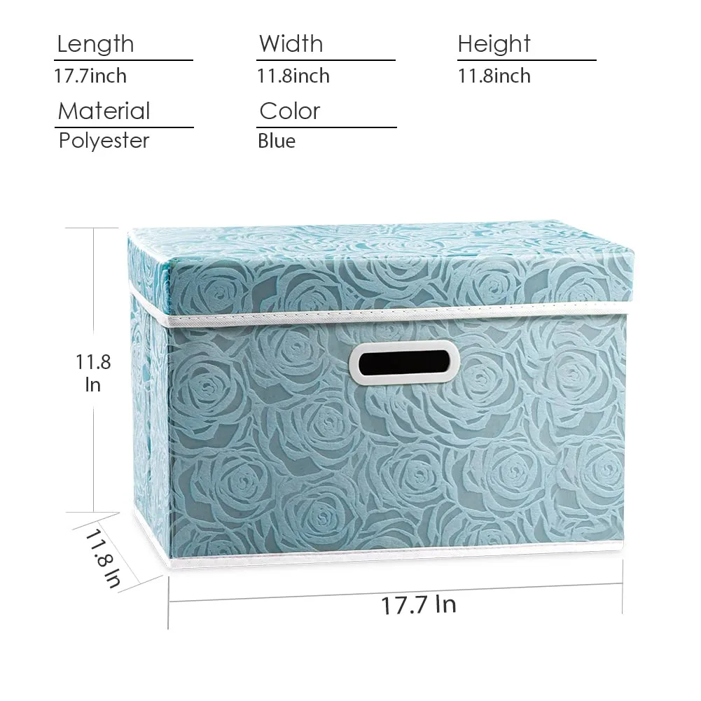 Large Collapsible Storage Bin with Lid (45*30*30 cm)