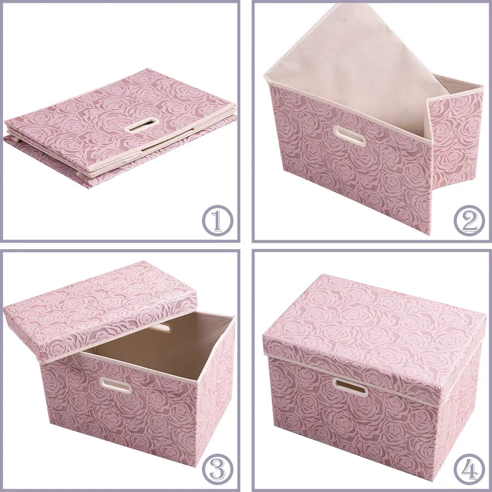 Large Collapsible Storage Bin with Lid (45*30*30 cm)