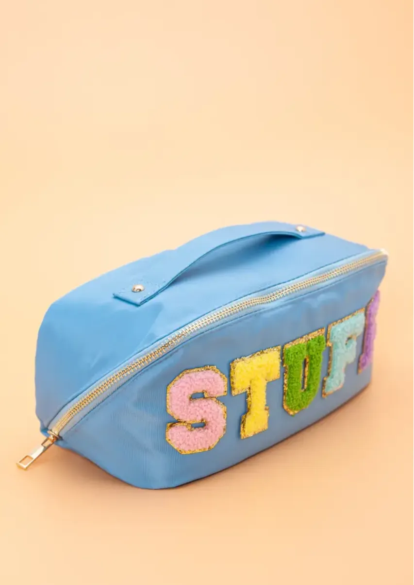 Large STUFF Zipper Cosmetic Makeup Bag