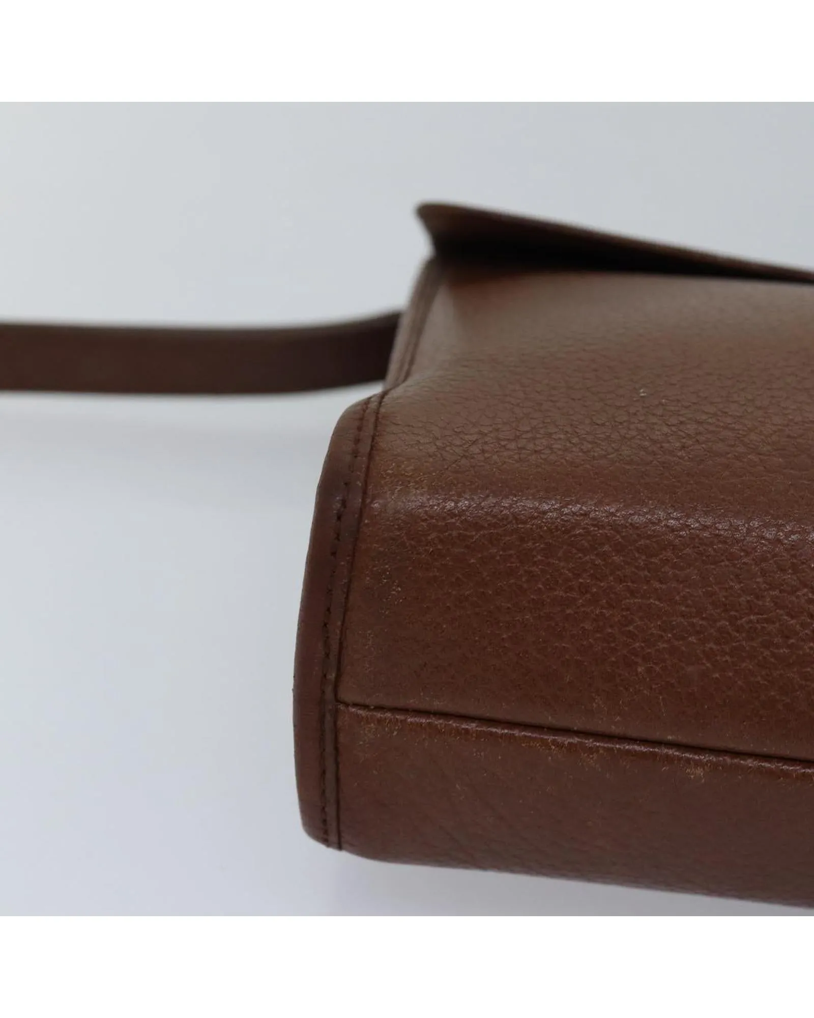 Leather Clutch Bag with Metal Fittings and Multiple Pockets