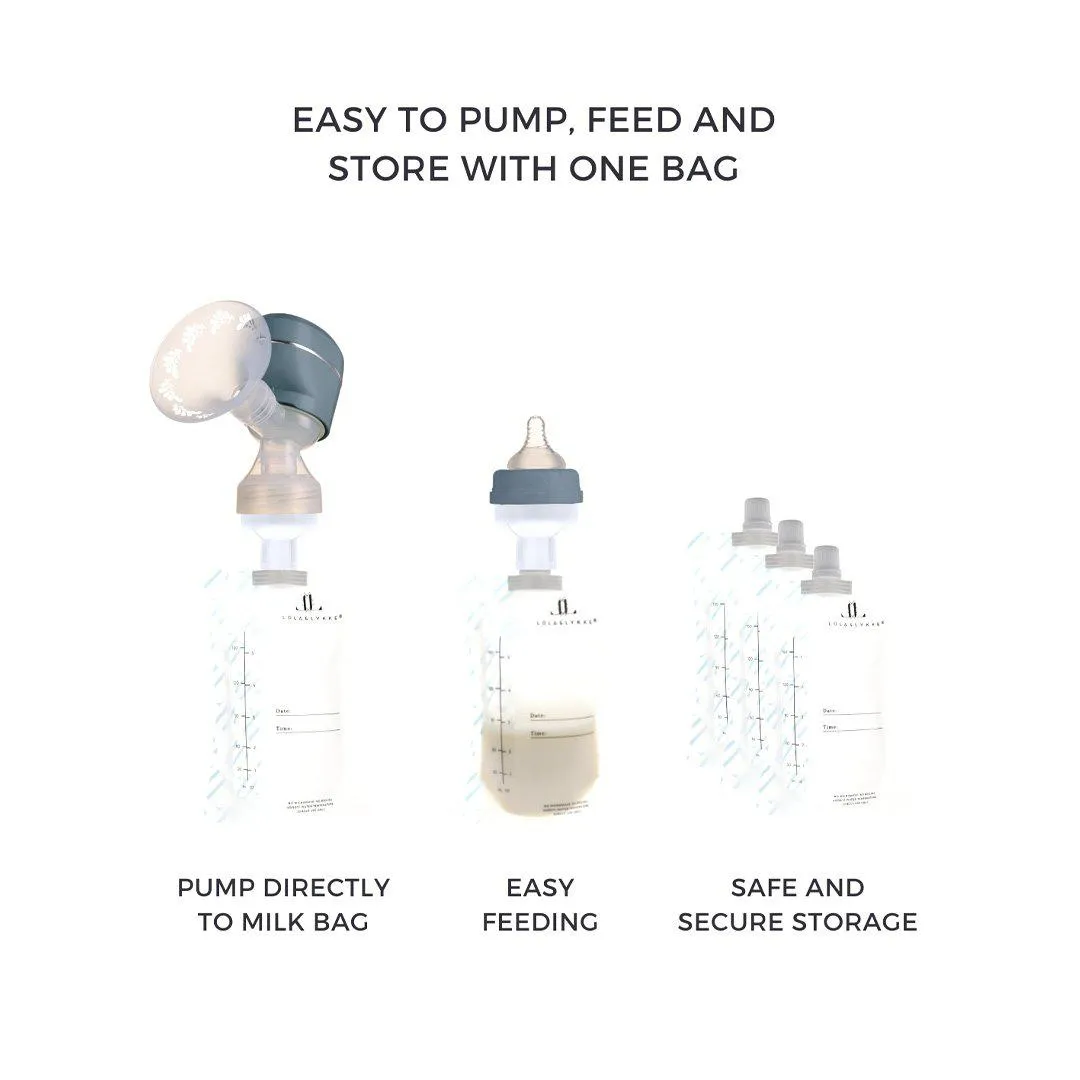 Lola&Lykke Milk Storage Bags - 10 Pack   Adapter