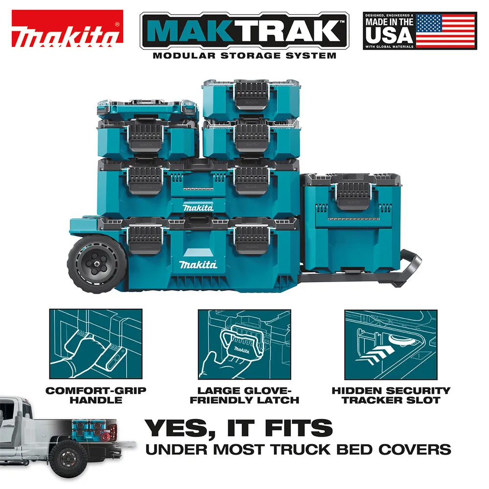 Makita T-90059 MAKTRAK Low-Profile Medium Organizer w/ 11 Organizer Bins