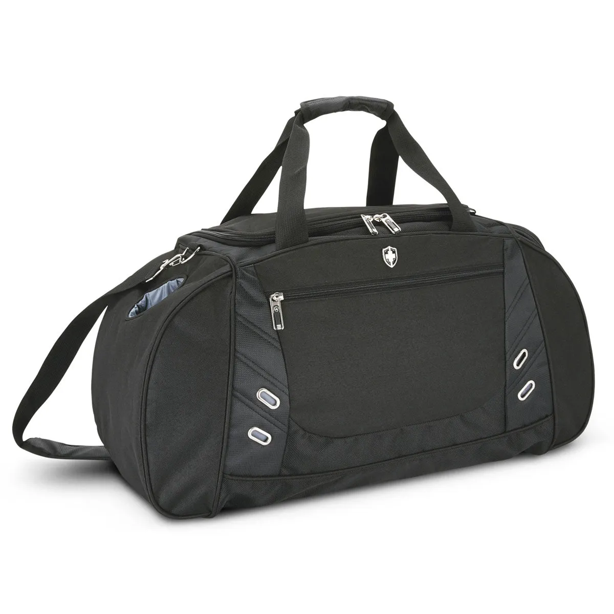 Merchology Black Swiss Peak Weekend/Sport Bag