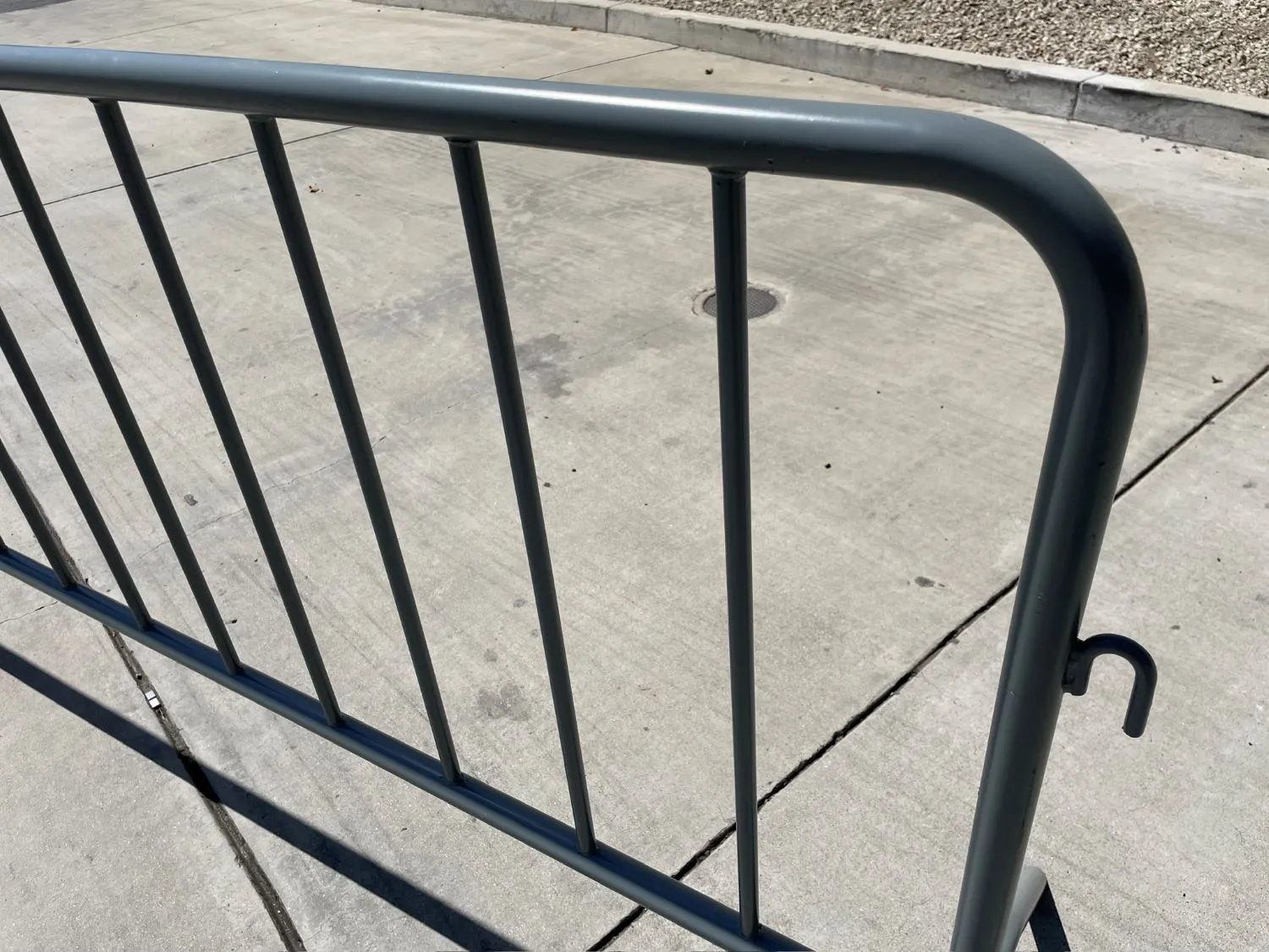 Metal 8.5 ft Crowd Control Barricades - Interlocking Barriers