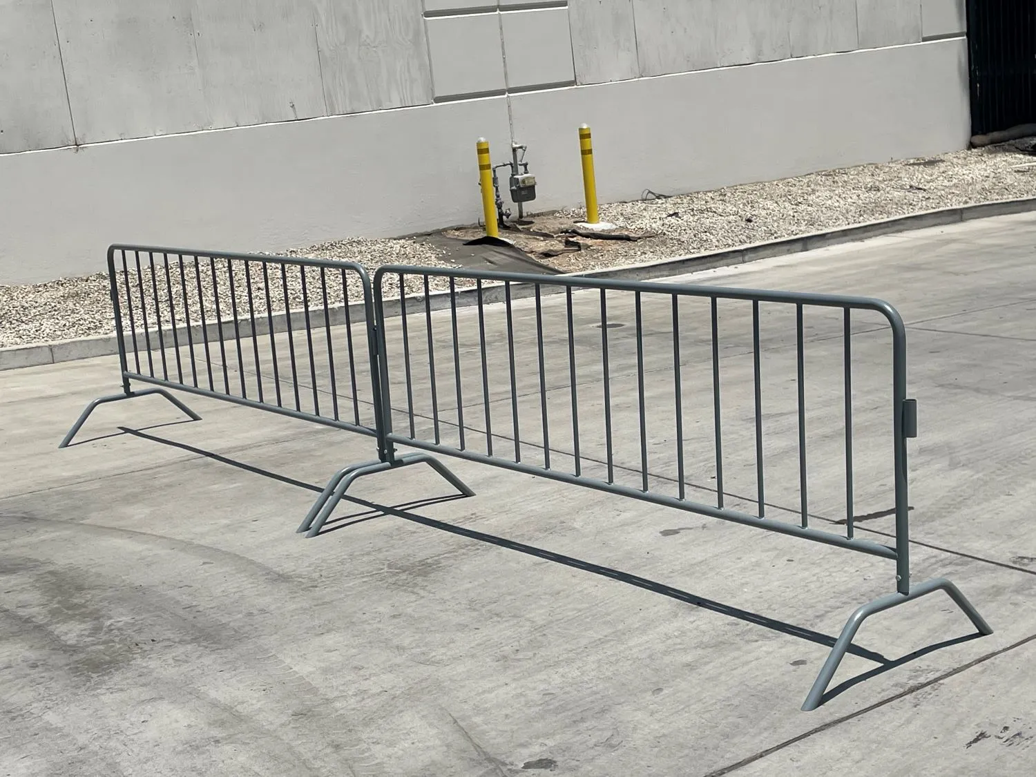 Metal 8.5 ft Crowd Control Barricades - Interlocking Barriers