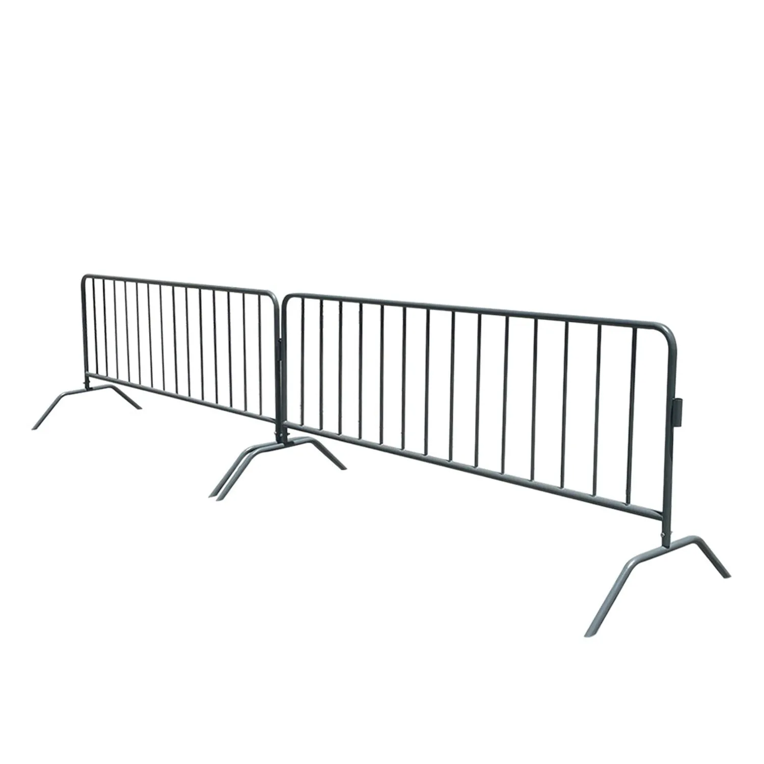 Metal 8.5 ft Crowd Control Barricades - Interlocking Barriers