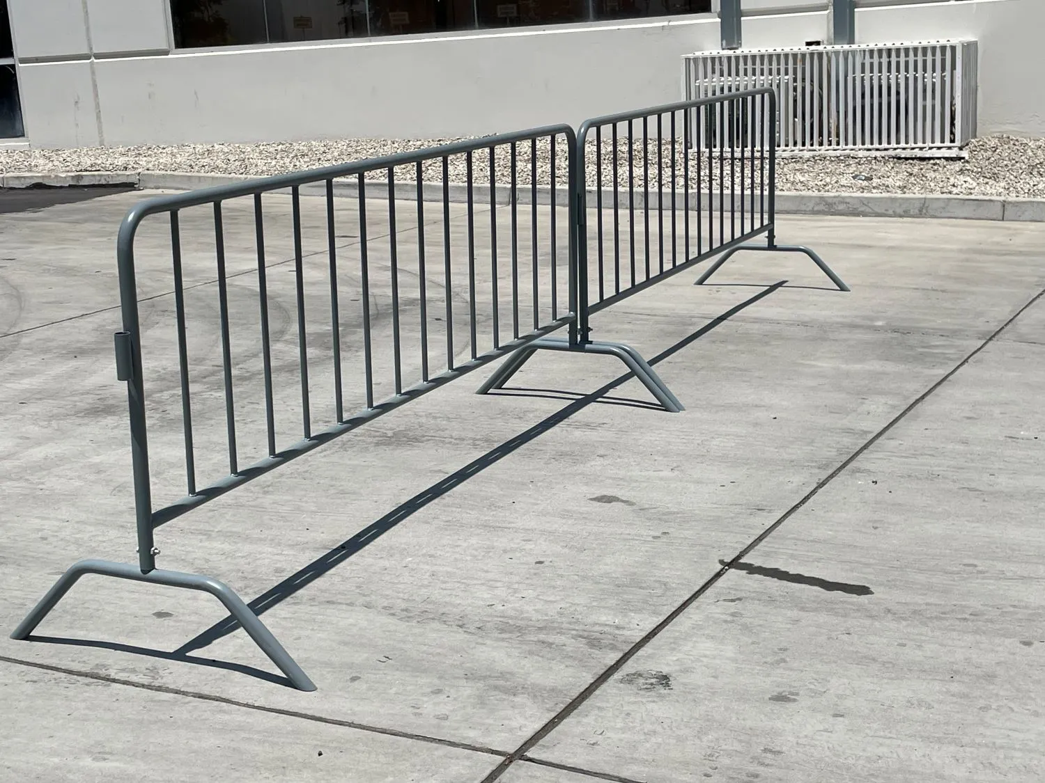 Metal 8.5 ft Crowd Control Barricades - Interlocking Barriers