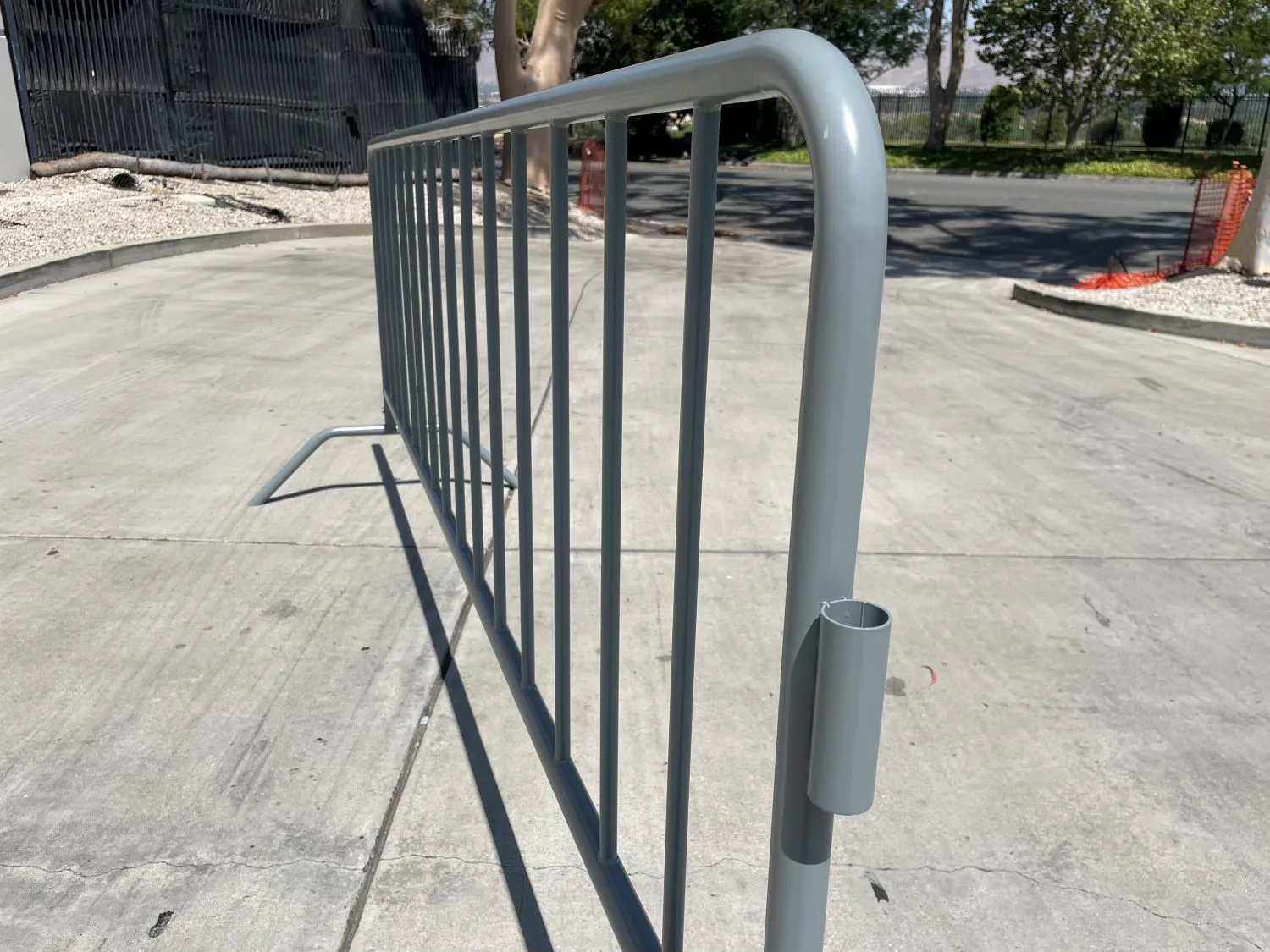 Metal 8.5 ft Crowd Control Barricades - Interlocking Barriers