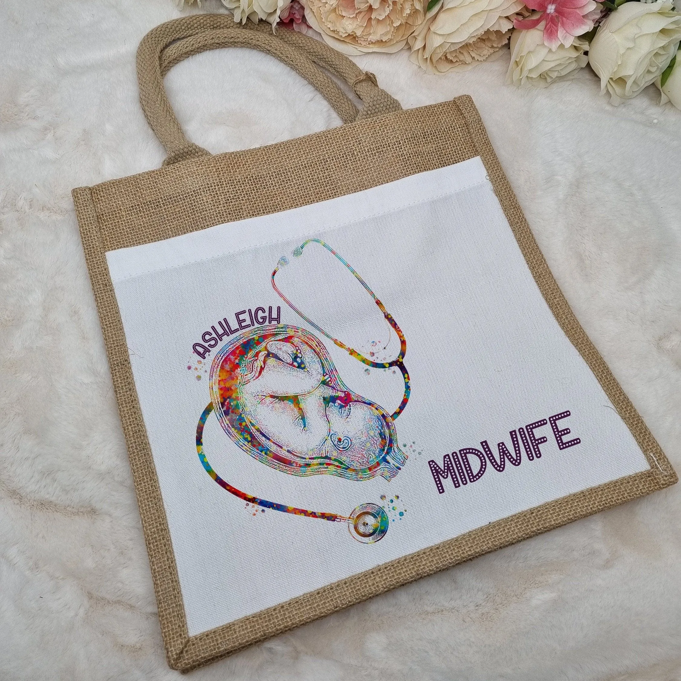 Midwife Foetus Jute Bag