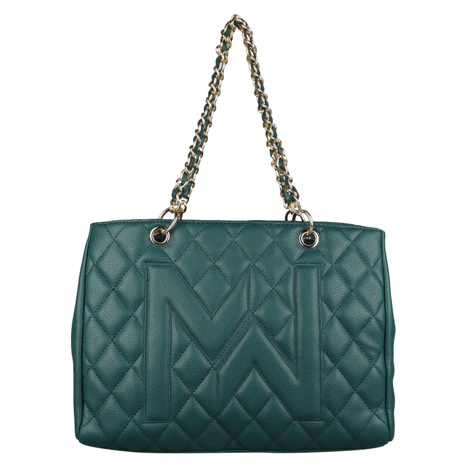 Mini wesst Women's Green Solid/Plain Pattern Tote bags for Office and College