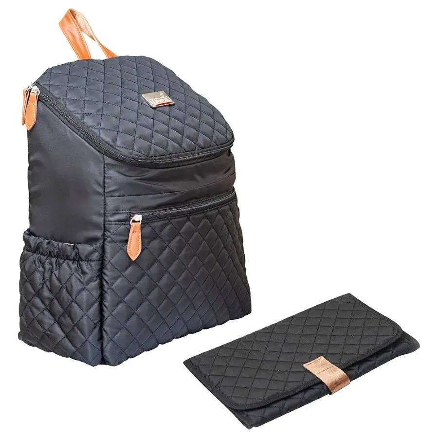 Moon Avena Diaper Backpack (Black)