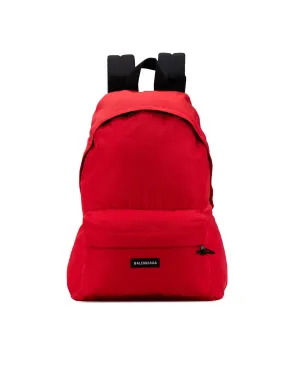 Nylon Explorer Backpack with Multiple Pockets and Zip Closures