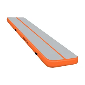 Powertrain 5m x 1m Air Track Inflatable Gymnastics Mat (Orange/Grey)