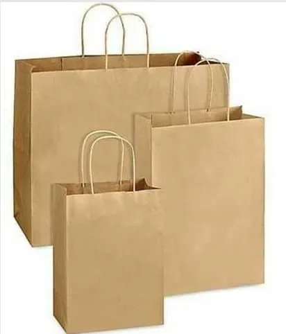 PRB Bags presents plain brown Gifts Packaging Groceries Shopping Kraft Paper Bags Size (10 x 5 x13 inches) pack of 100 Pieces