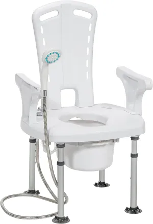 Premium Shower Chair I Bathing System with Bidet  I Tub Chair with Cutout Seat I Shower Commode Chair