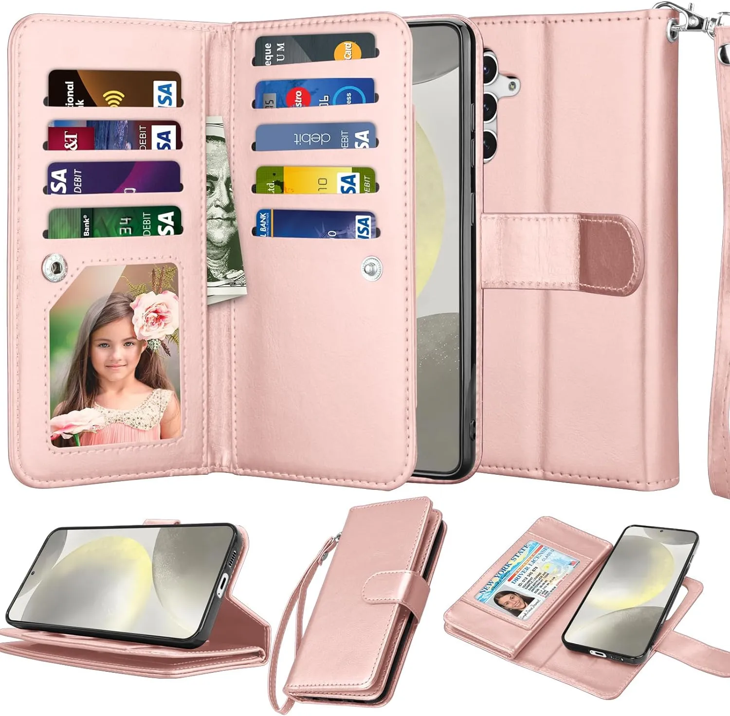 Samsung Galaxy S24 Plus Wallet Case Card Holder Folio Flip  Phone Cover