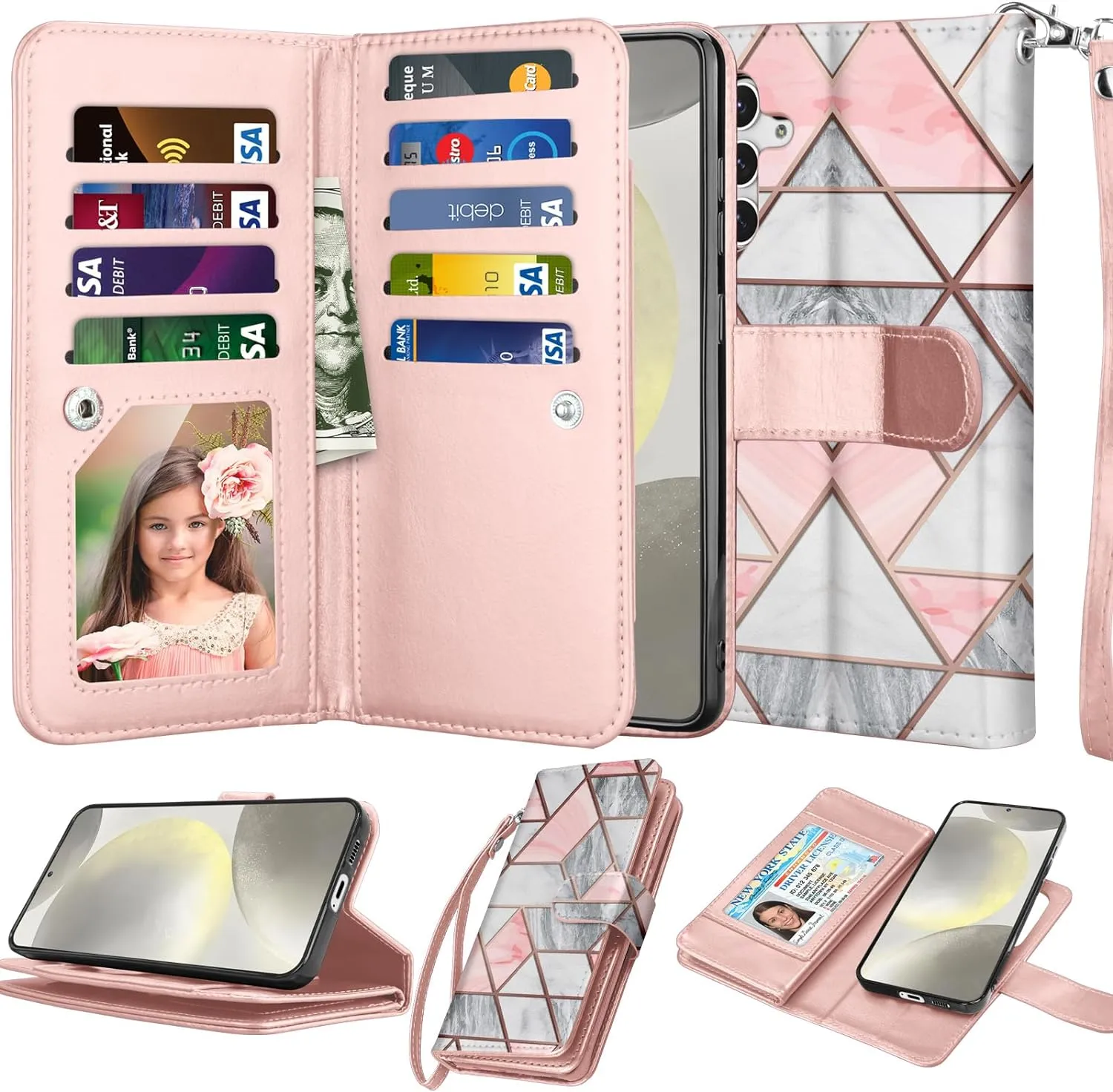 Samsung Galaxy S24 Plus Wallet Case Card Holder Folio Flip  Phone Cover