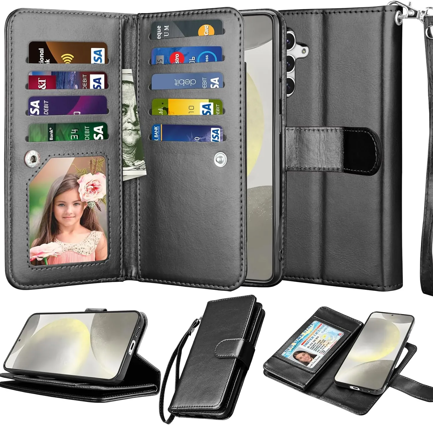 Samsung Galaxy S24 Plus Wallet Case Card Holder Folio Flip  Phone Cover