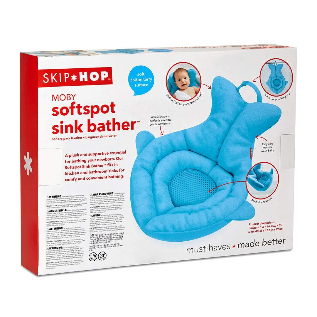 Skip Hop Blue Color Moby Soft Spot Sink Bather 3months to 24months