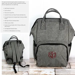 Steel Grey Diaper Bag Backpack NGIL Brand