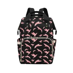 Strawberry Black Multi-Function Diaper Backpack/Diaper Bag