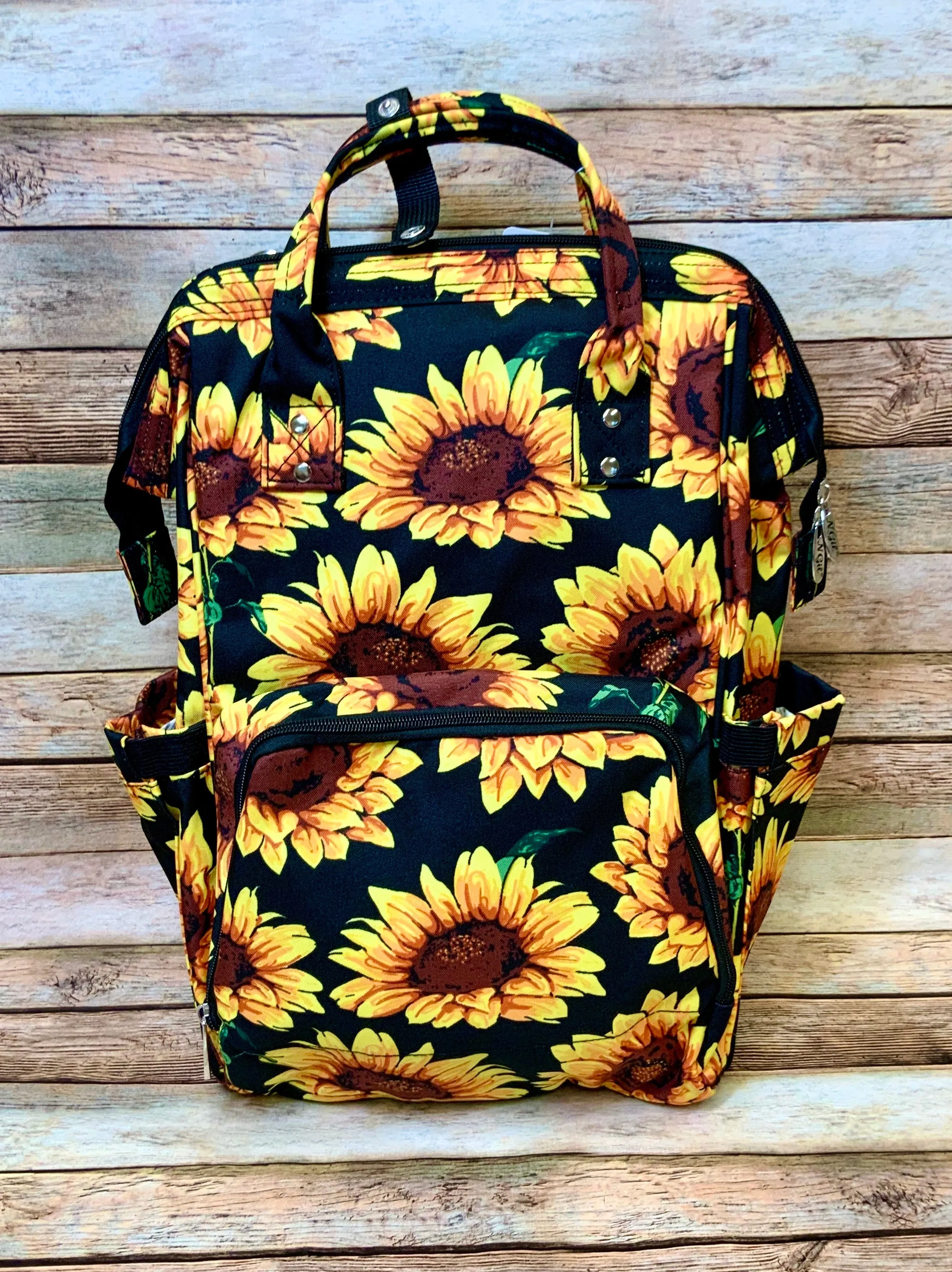 Sunflower Fields Diaper Bag Backpack (NGIL Brand)