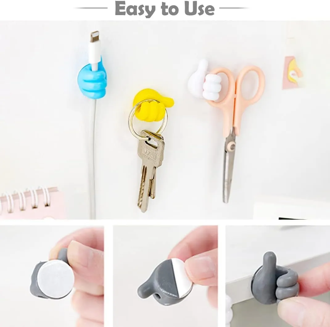 Thumbs Up Cable/Key Ring Holder 10pack - Mix Colors