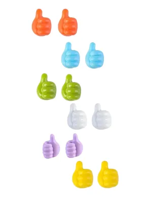 Thumbs Up Cable/Key Ring Holder 10pack - Mix Colors