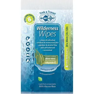 Trek & Travel Wilderness Bath Wipes XL-8 Pack