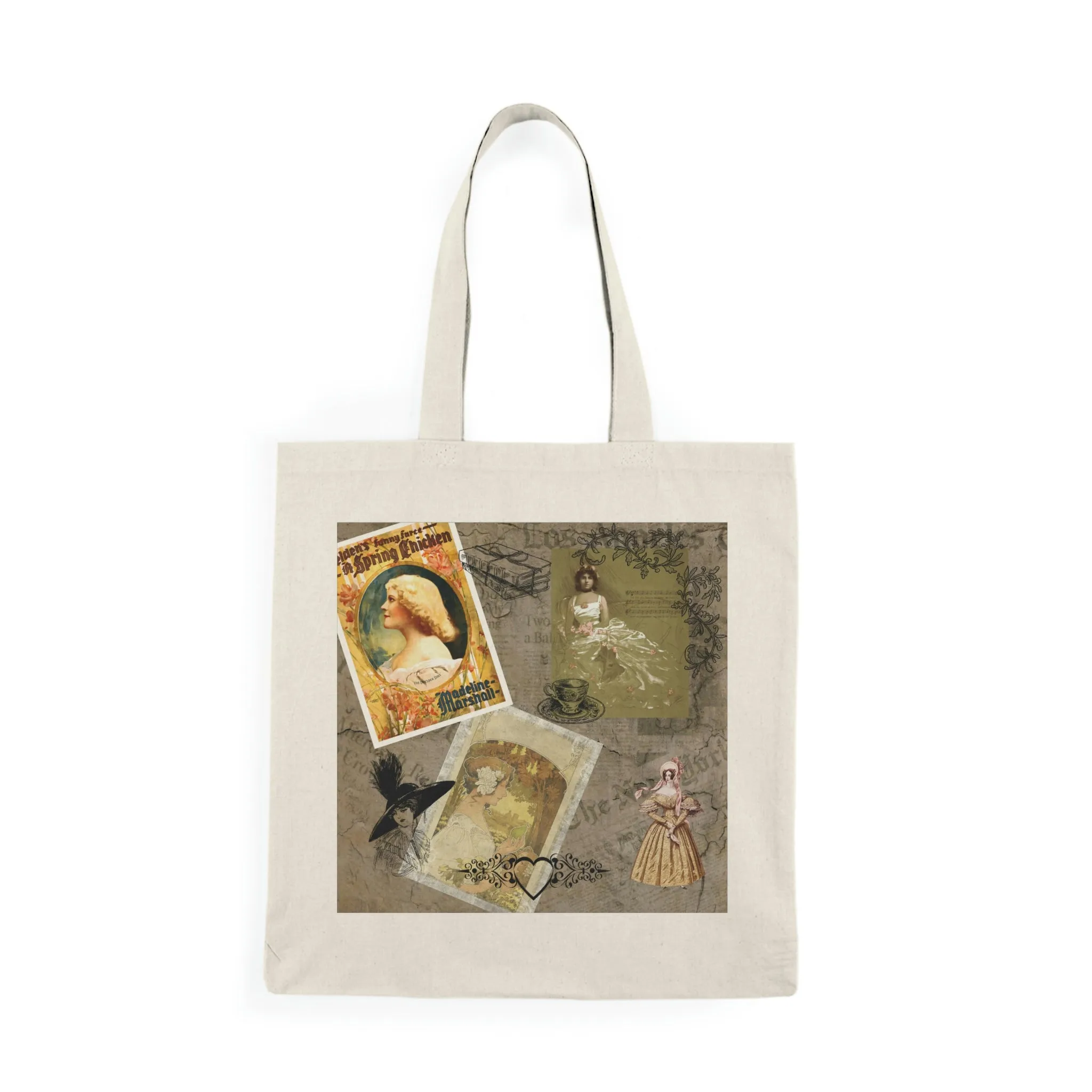 Victorian Design Natural Tote Bag